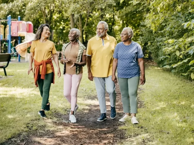 older adults walking
